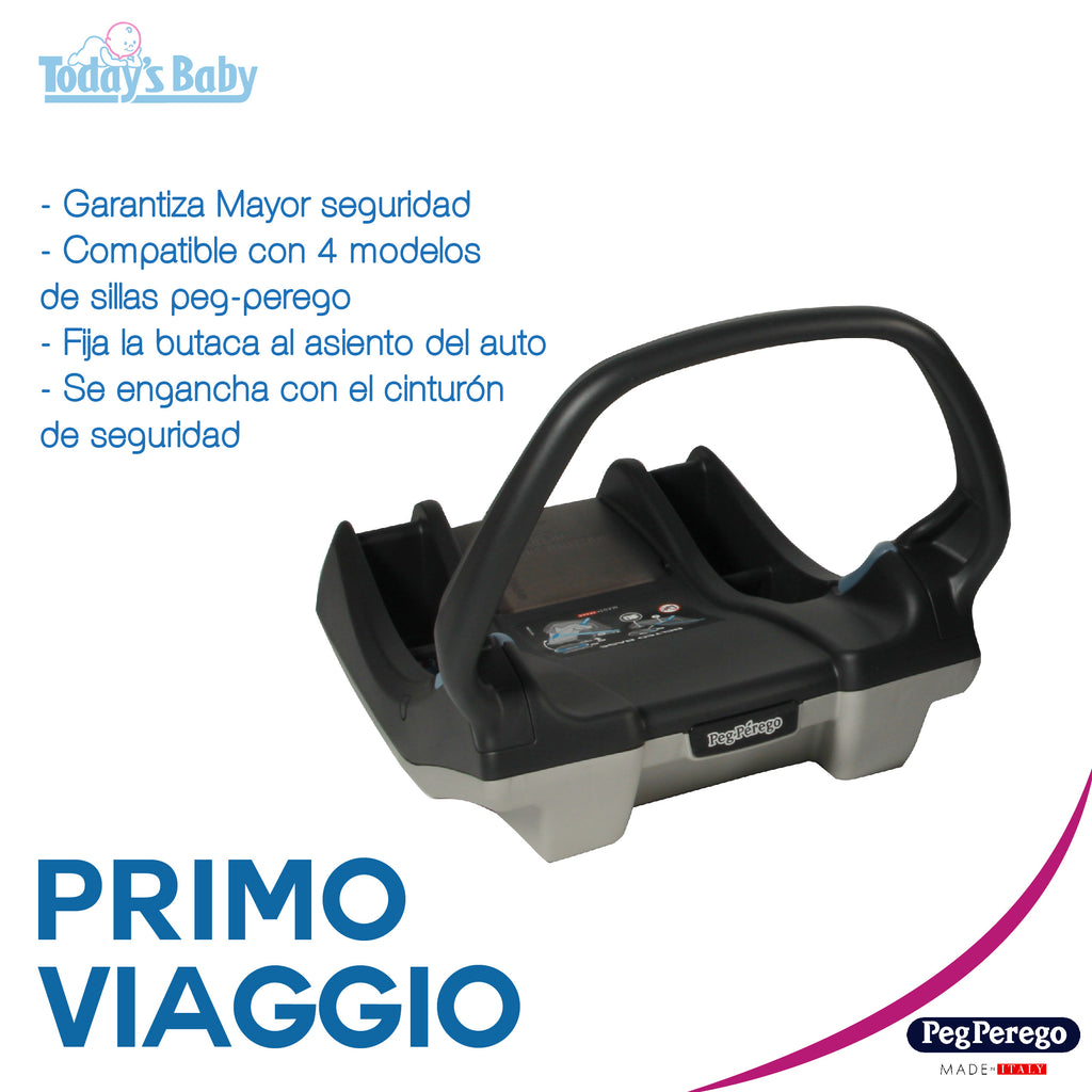 coche booklet  tulip + primo viaggio sl + base para el auto de peg perego para bebé