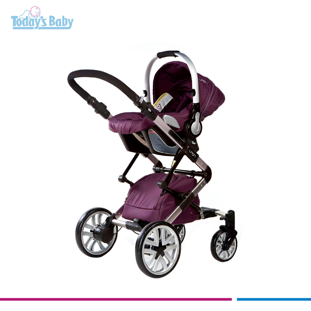 coche capella laon + moisés + travel system purple para bebé