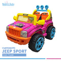 cuatrimoto jeep sport fucsia para bebé