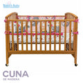 cuna nico de madera de haya para bebé