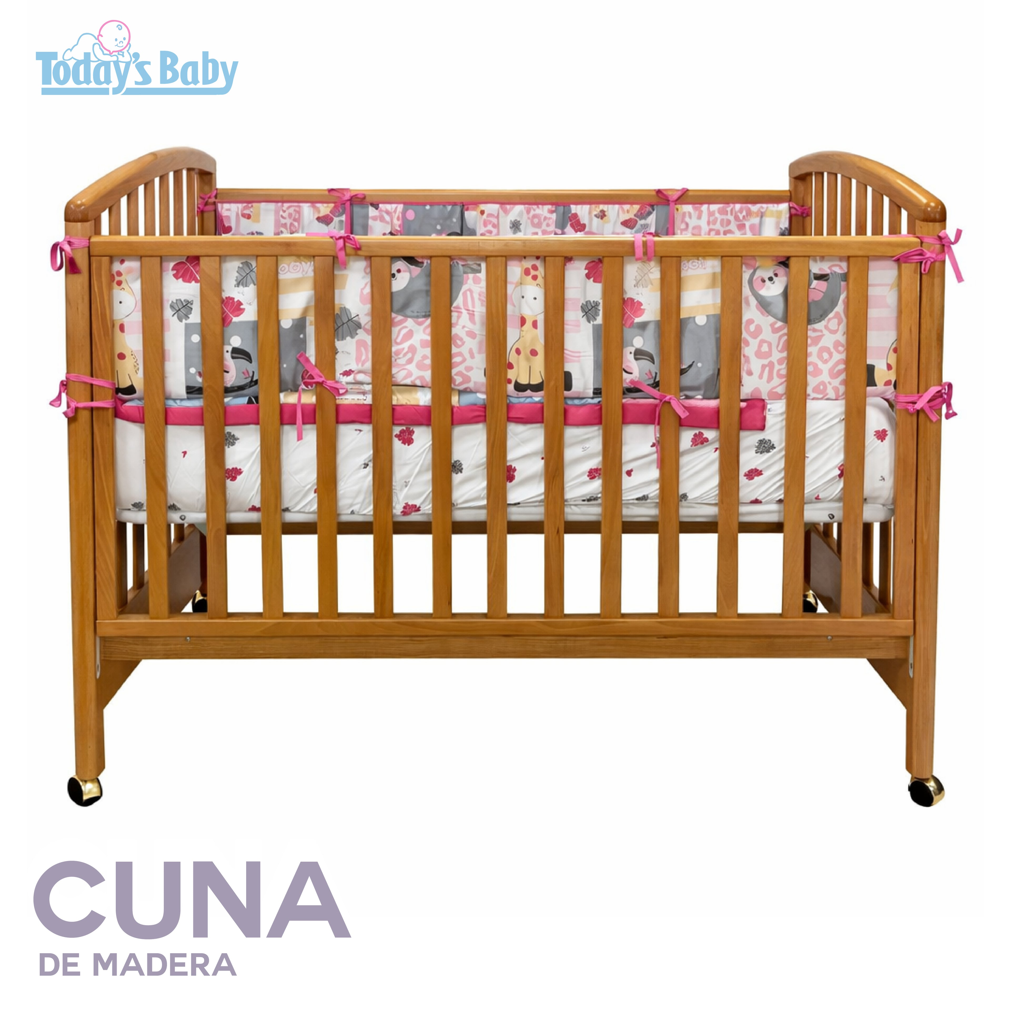 cuna nico de madera de haya para bebé