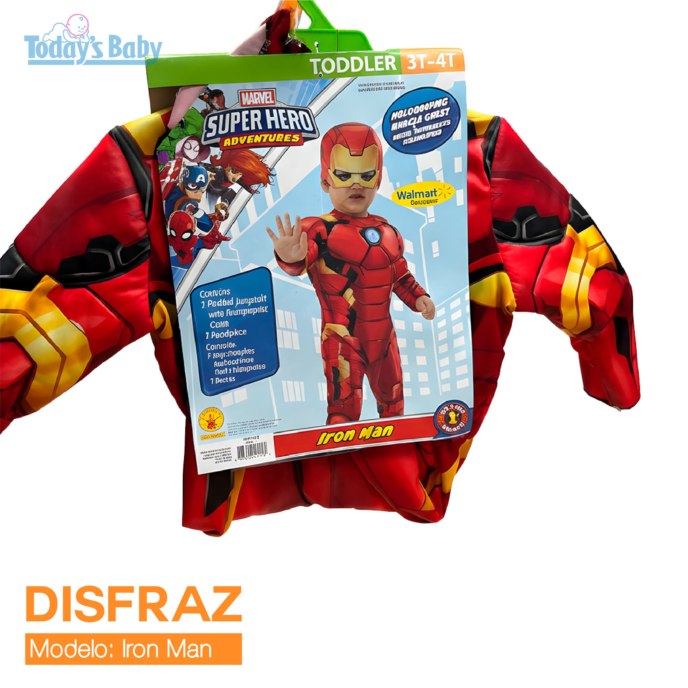 disfraz de niño iron man 3t-4t para bebé