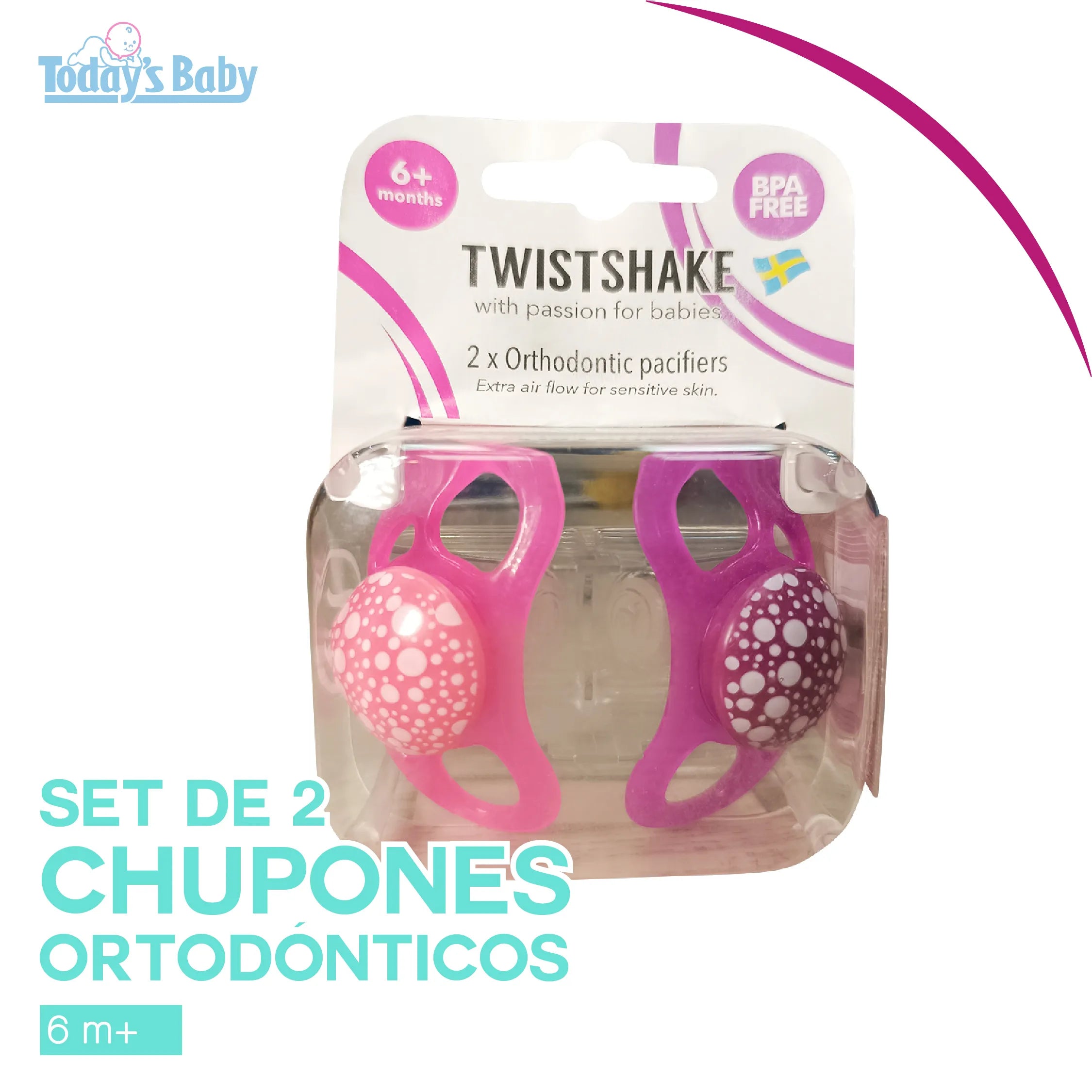 Chupón de 6m+ (2 und) Twistshake