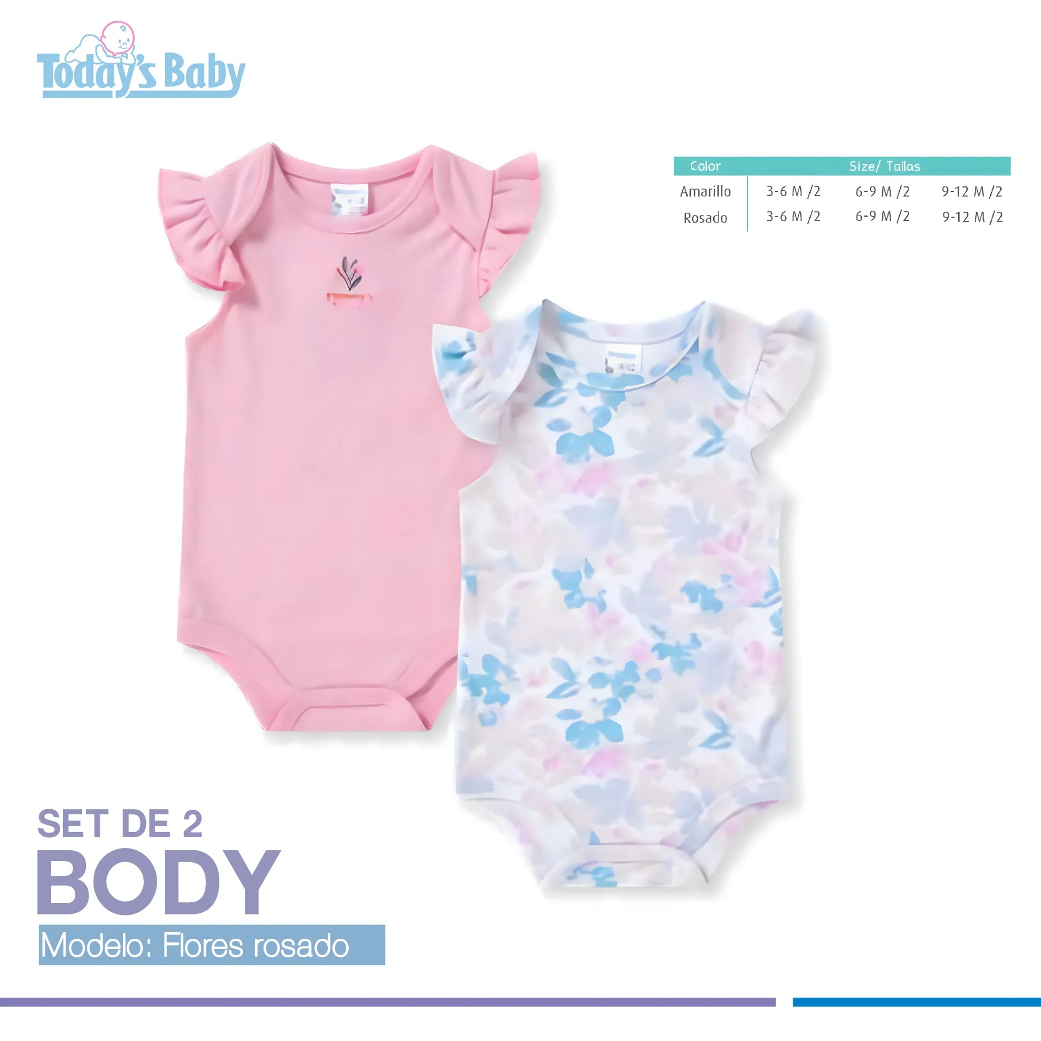 Set de 2 Bodys Floreados