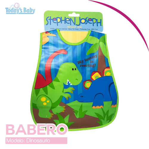 babero dinosaurio para bebé