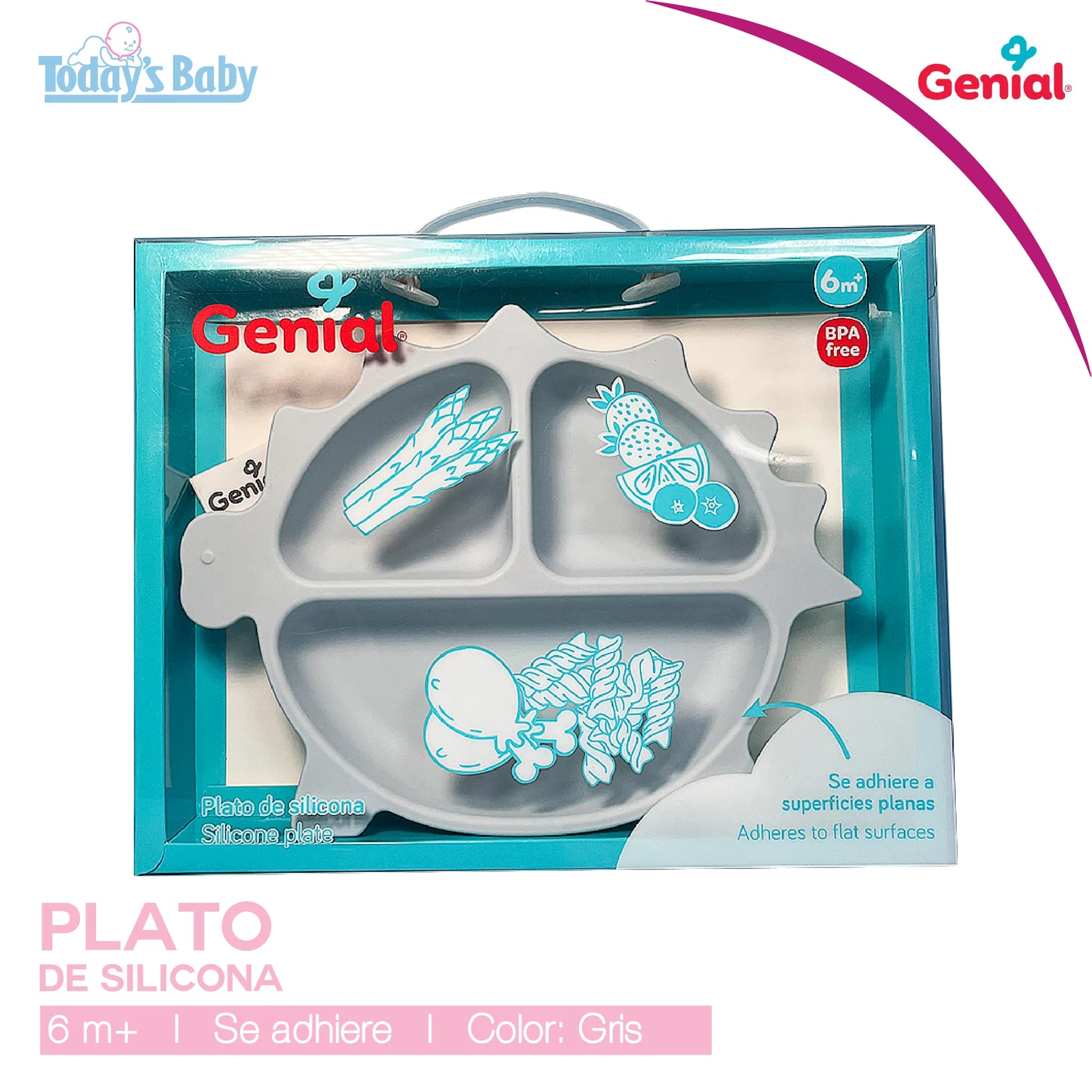 Plato de silicona Dinosaurio Genial