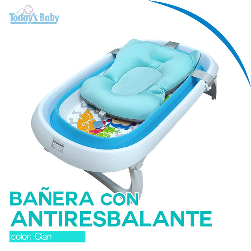 bañera con anti resbalante para bebé