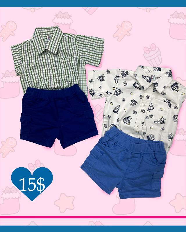 Conjunto camisa y short.