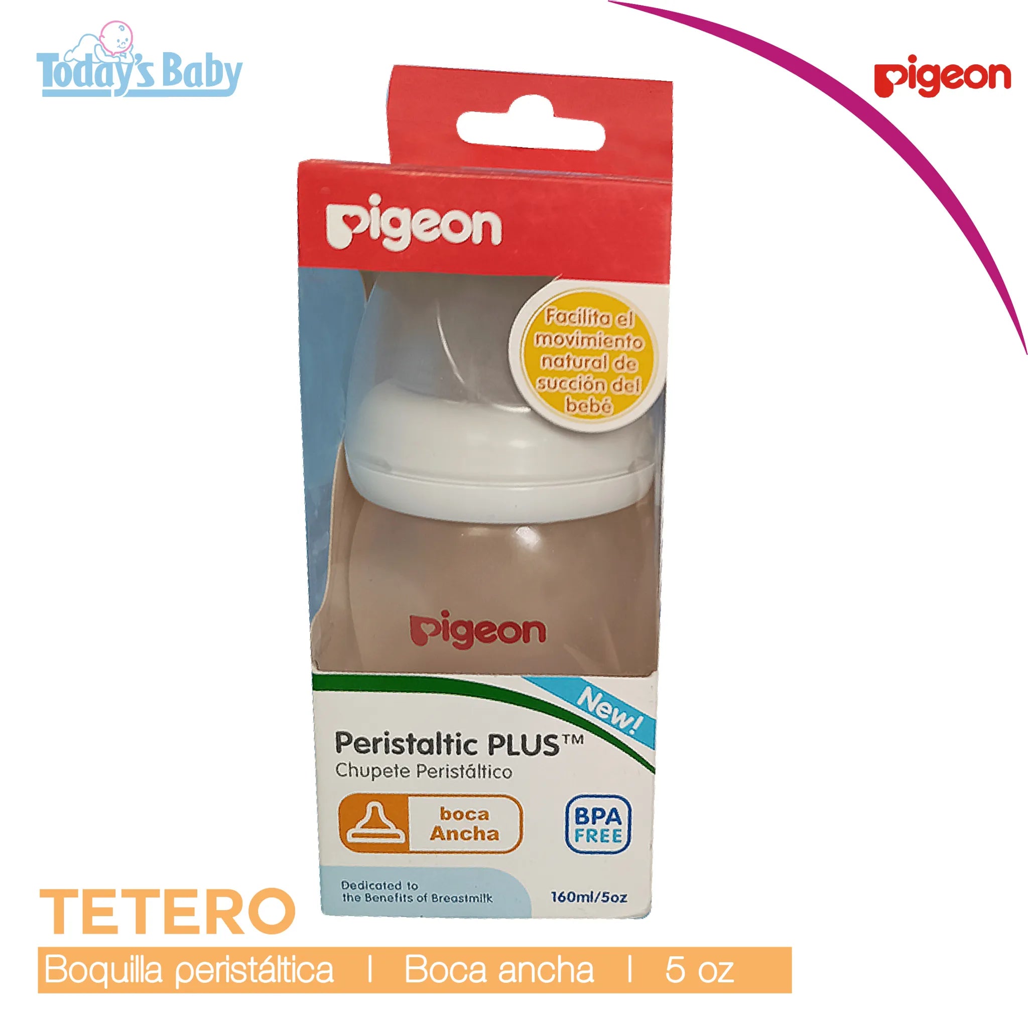 Biberón peristáltico plus boca ancha 5 oz