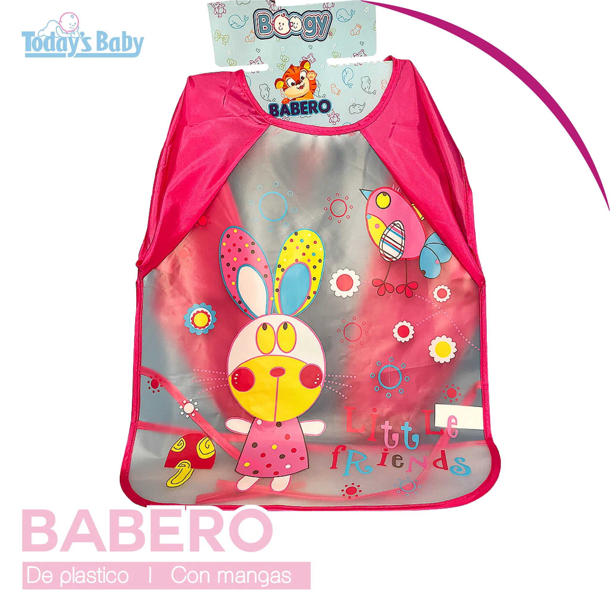 Babero de plastico con mangas