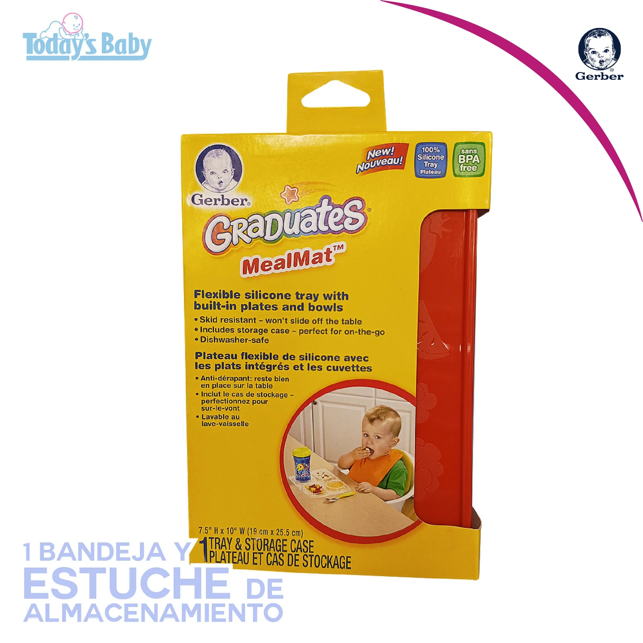 Bandeja de silicona con platos y tazones