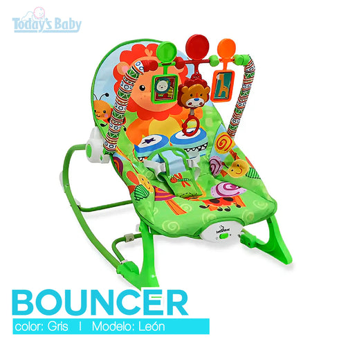 bouncer mecedor leoncito + mosquitero para bebé
