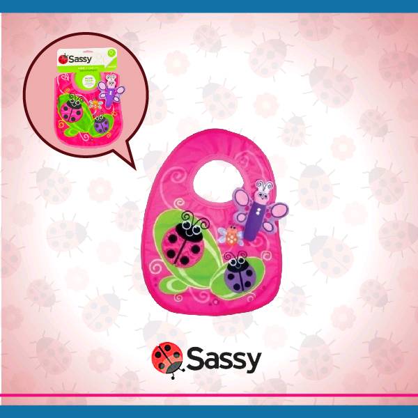 Babero de tela Sassy