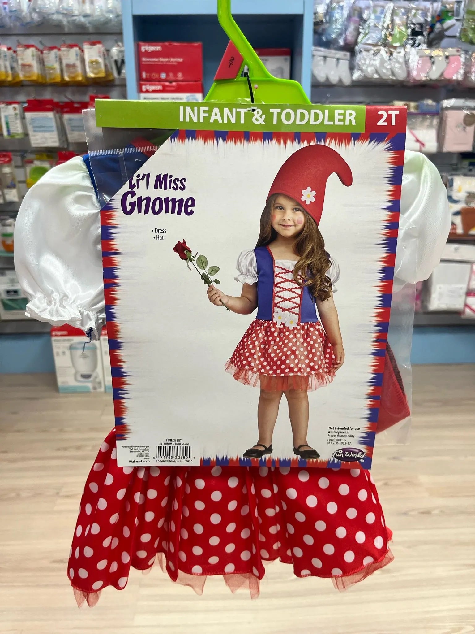 Disfraz de niña Gnomo de Jardín 2T