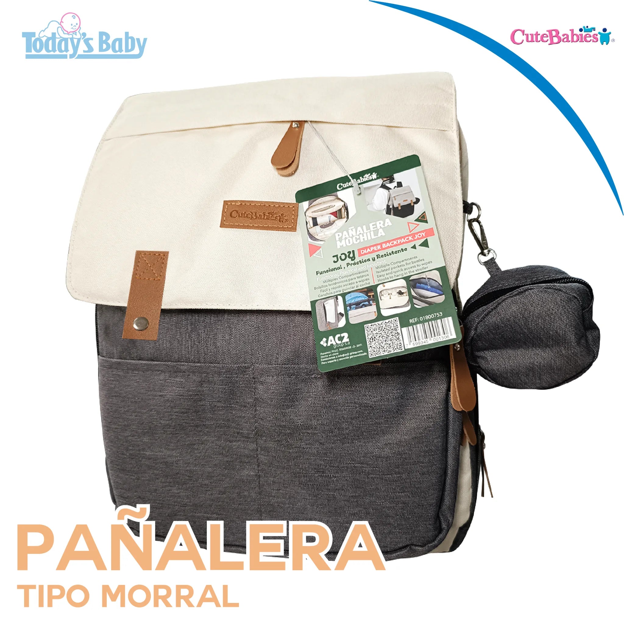 Pañalera Joy tipo Morral Cute Babies