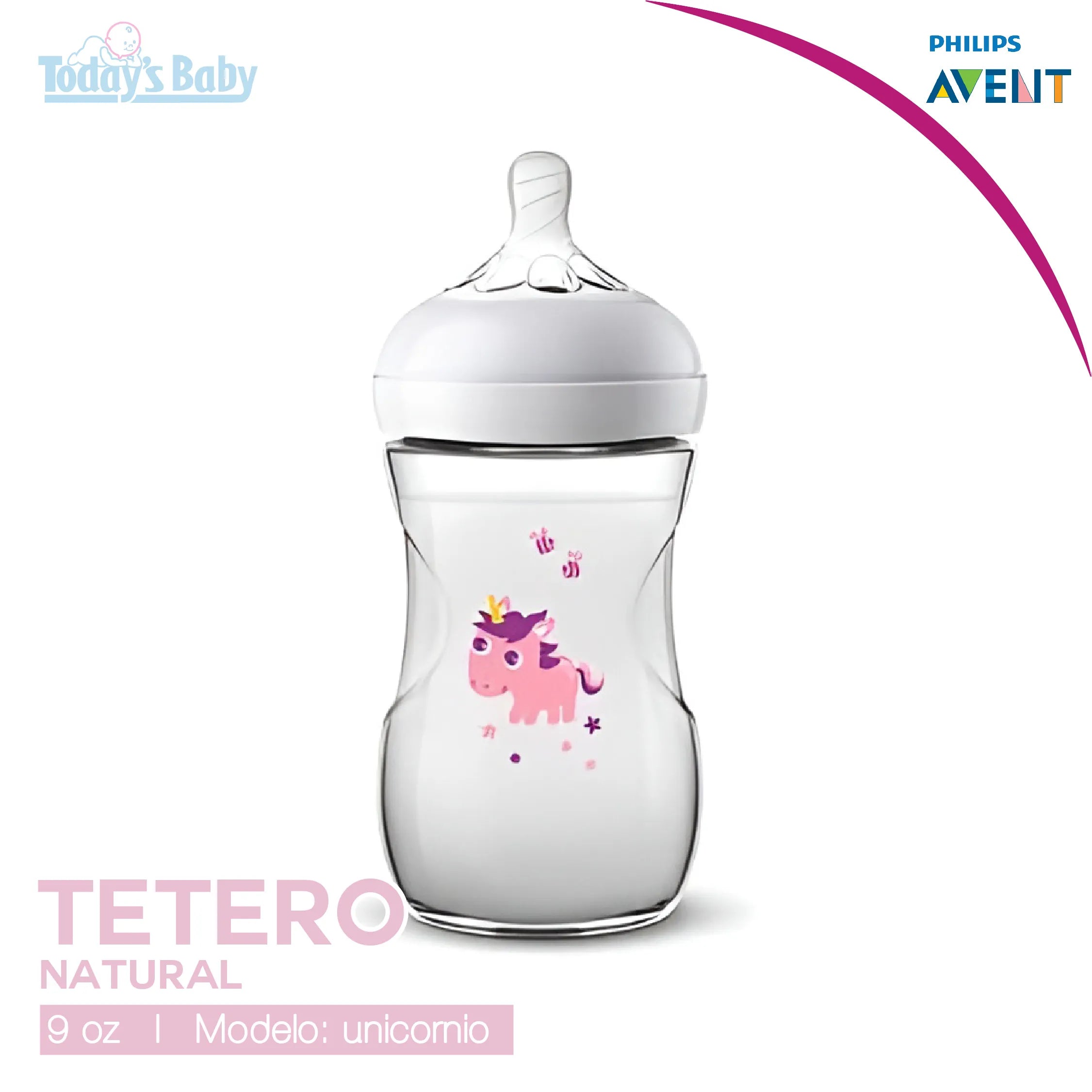 Tetero Natural 9 oz unicornio Avent