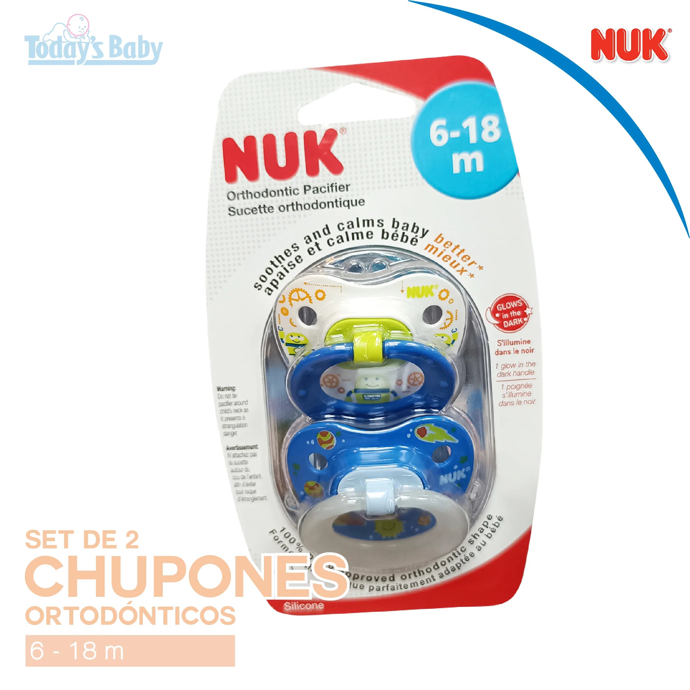 Set de Chupones Ortodónticos NUK 6-18m