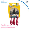 set de 3 cubiertos con soporte gerber para bebé