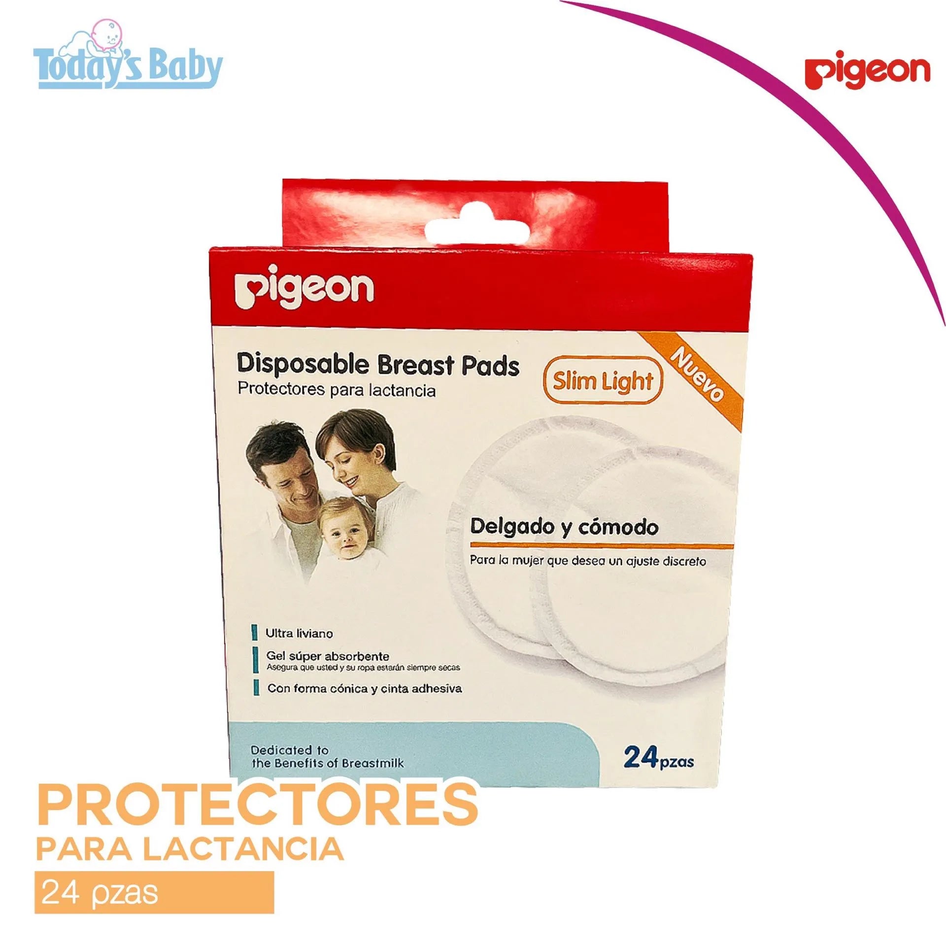 Protectores para lactancia 24 pzas Pigeon
