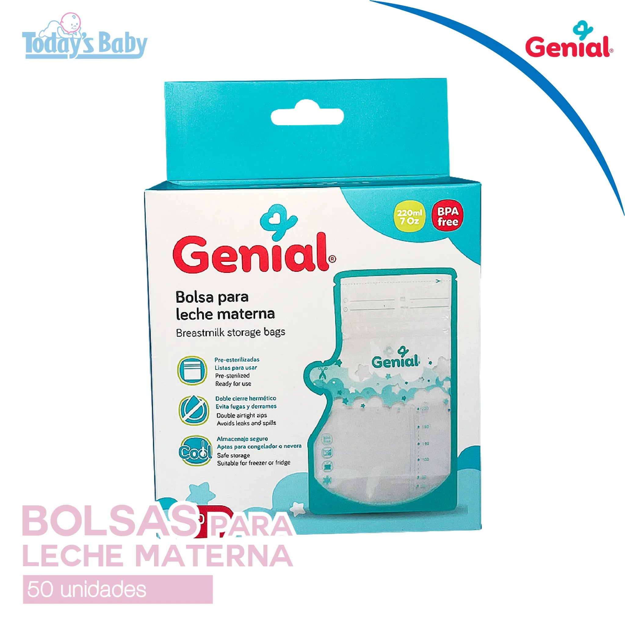 Bolsa para leche materna 50und Genial
