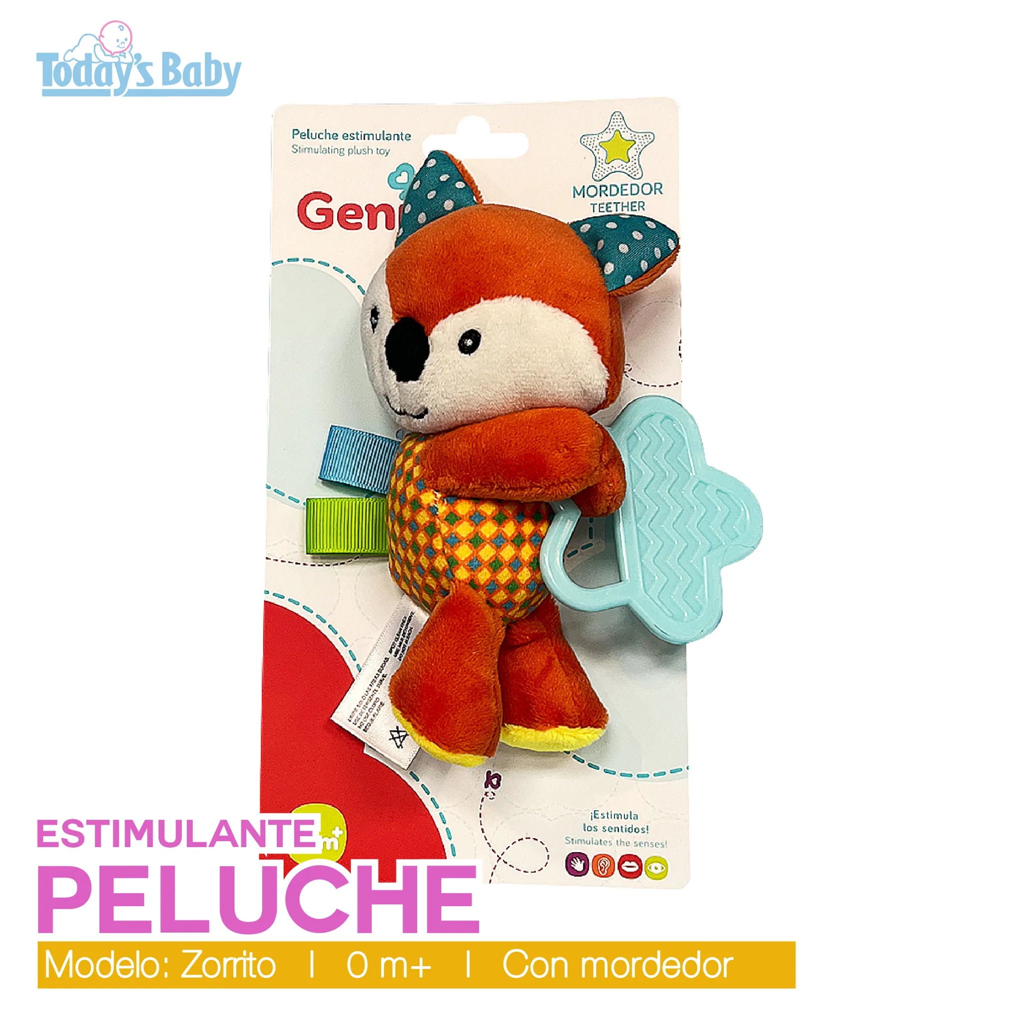 Mordedor estimulante de peluche Zorrito Genial