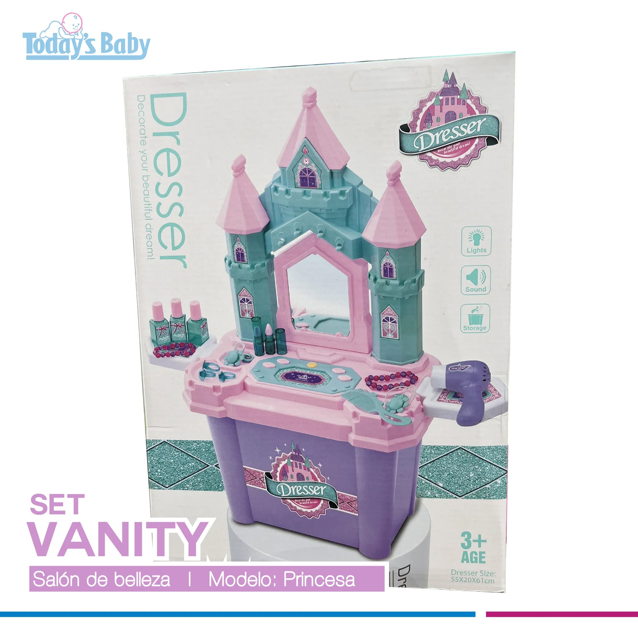 Peinadora Dresser tipo castillo