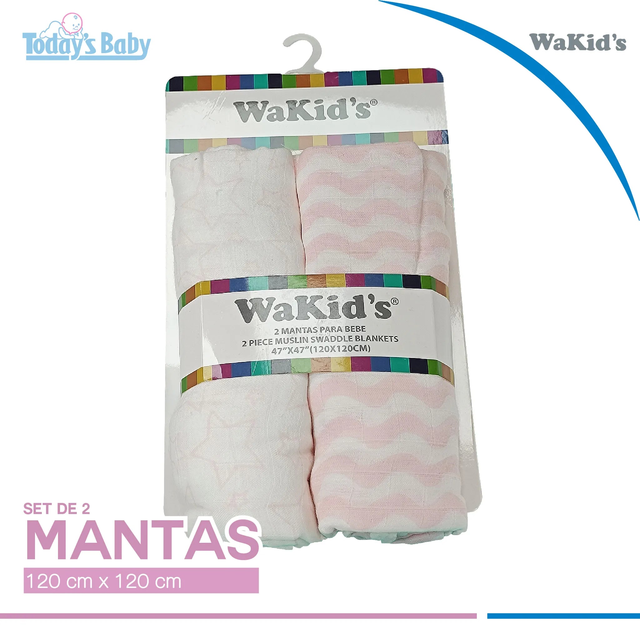 Set de 2 mantas para bebe Wakid´s