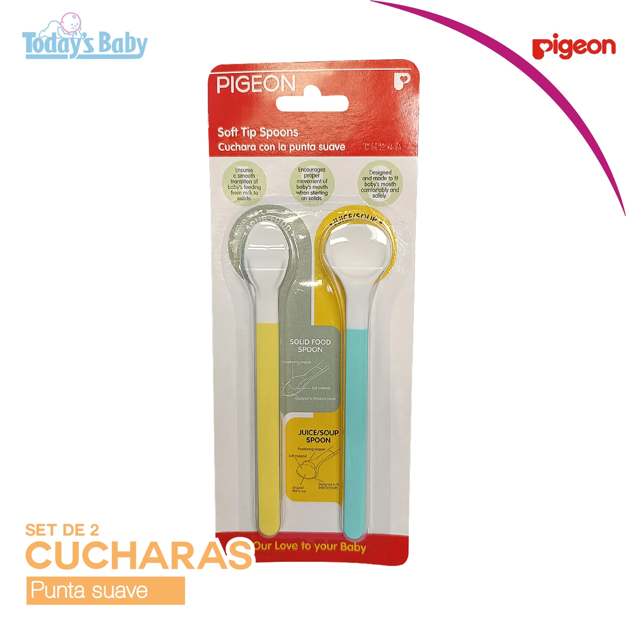 Set cucharas de punta suave Pigeon