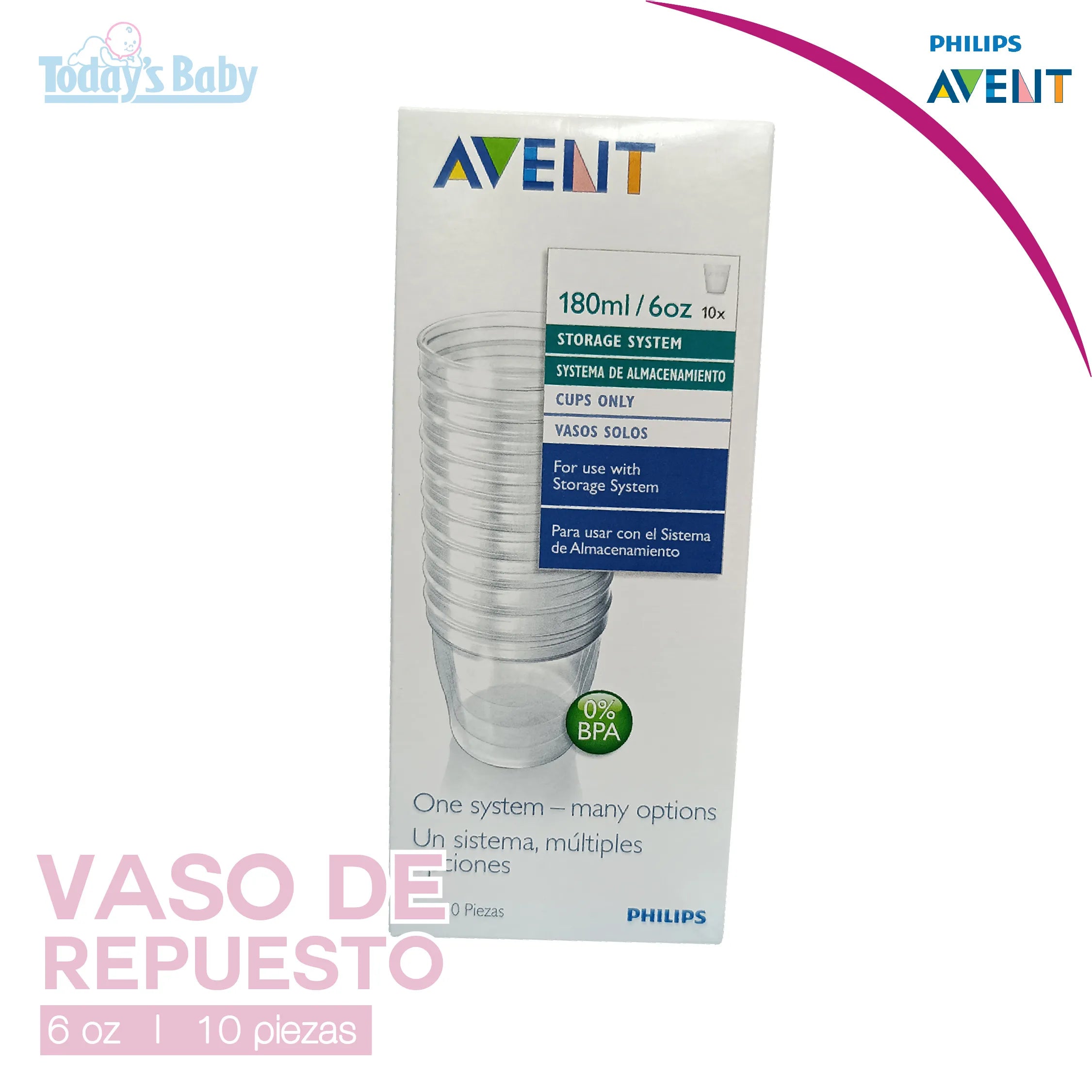 Vaso de Repuesto 6 oz (10 piezas) Avent