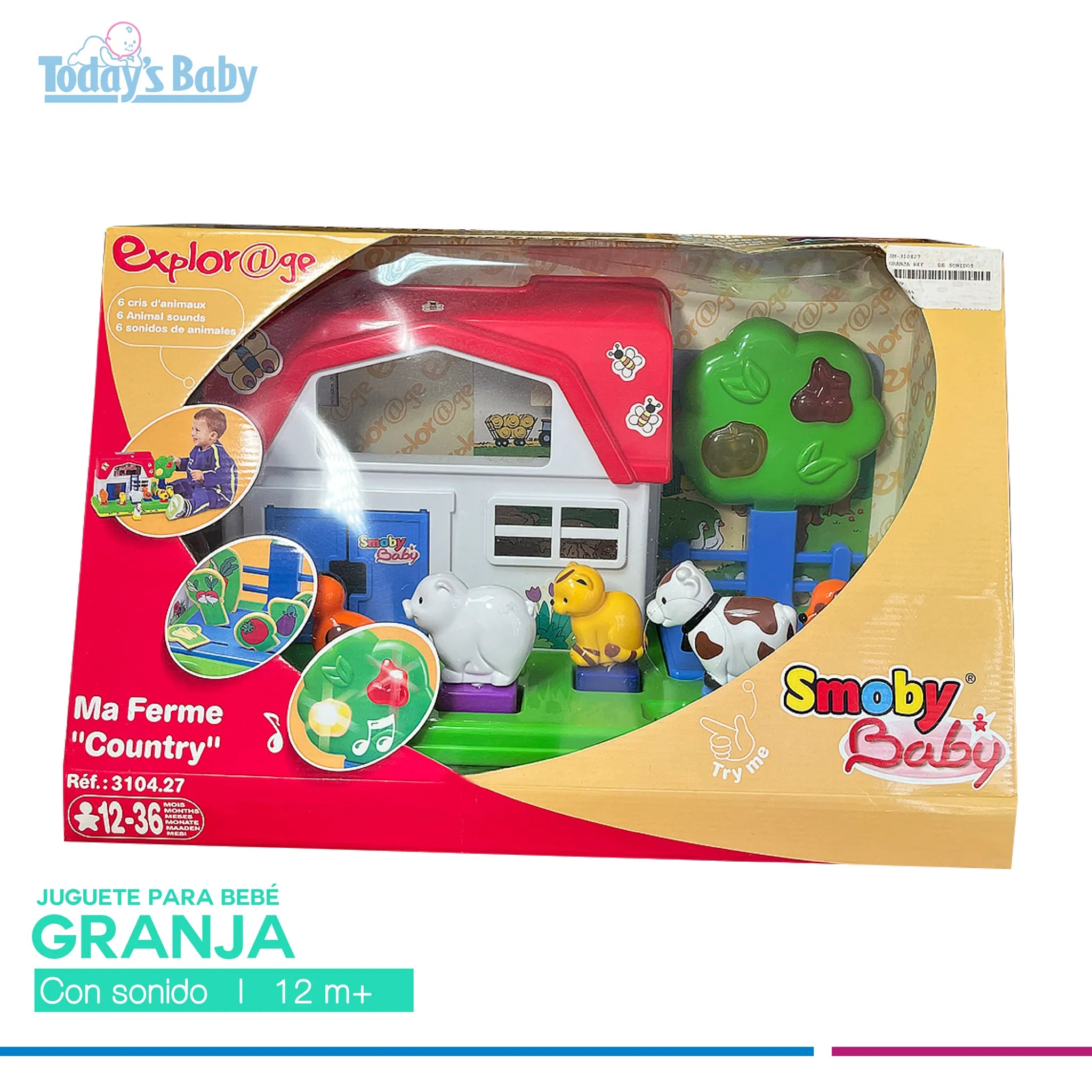 Juguete para bebé Granja interactiva