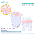 Set de 2 pzas Body + Pantalón de Tutú Flower Rosa claro