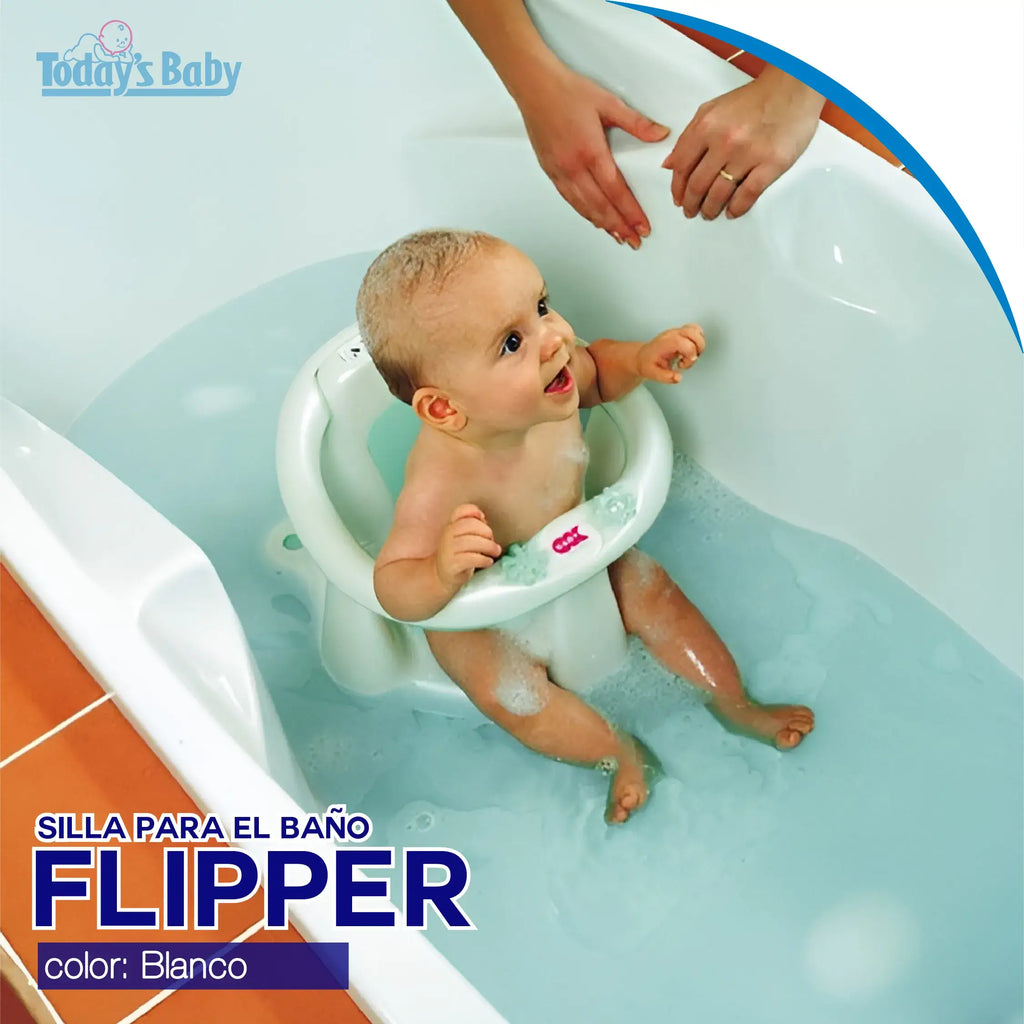 silla para el baño flipper blanca para bebé