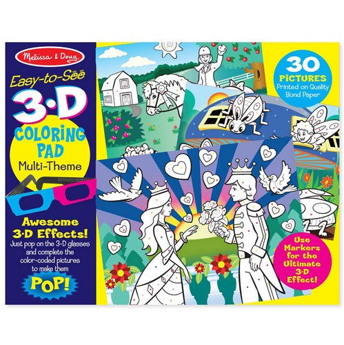 Block para colorear 3D rosado.