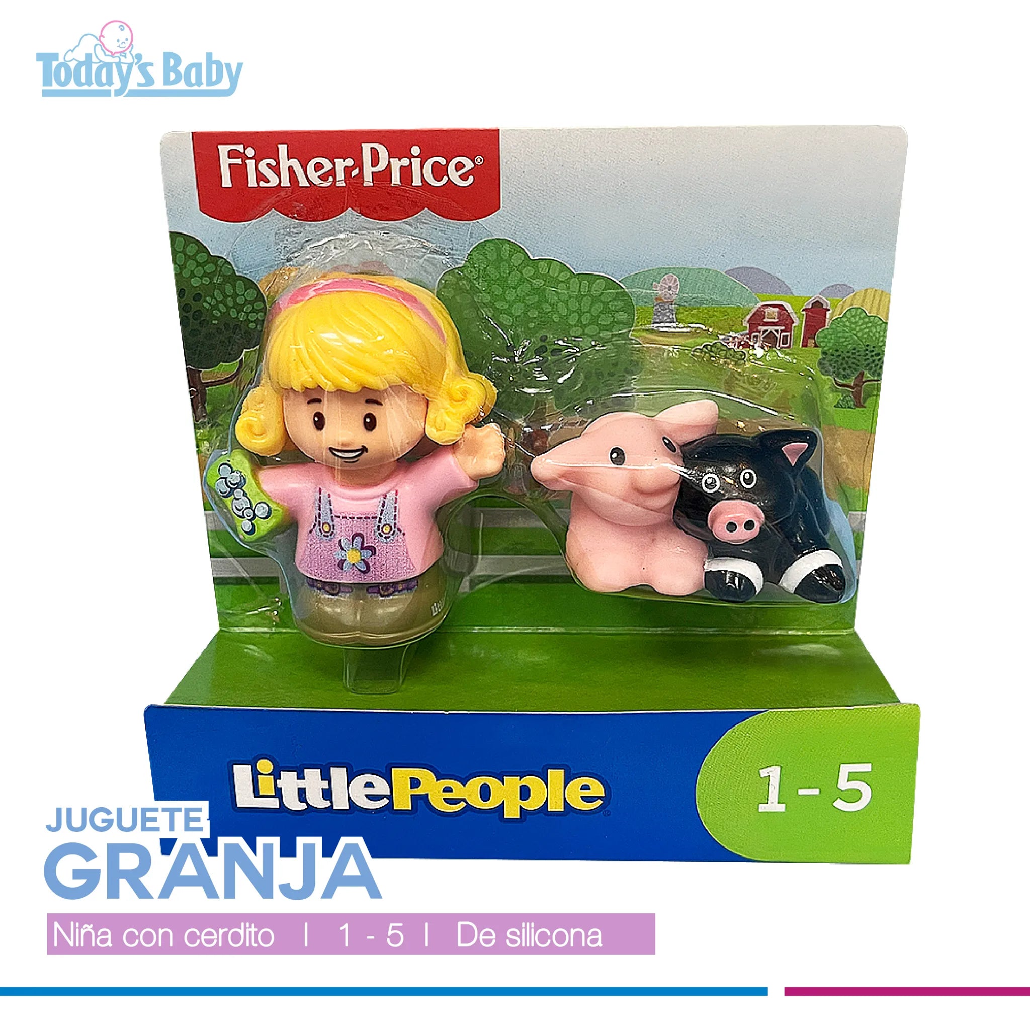 Little People Muñeca y Cerdito de Granja Fisher Price