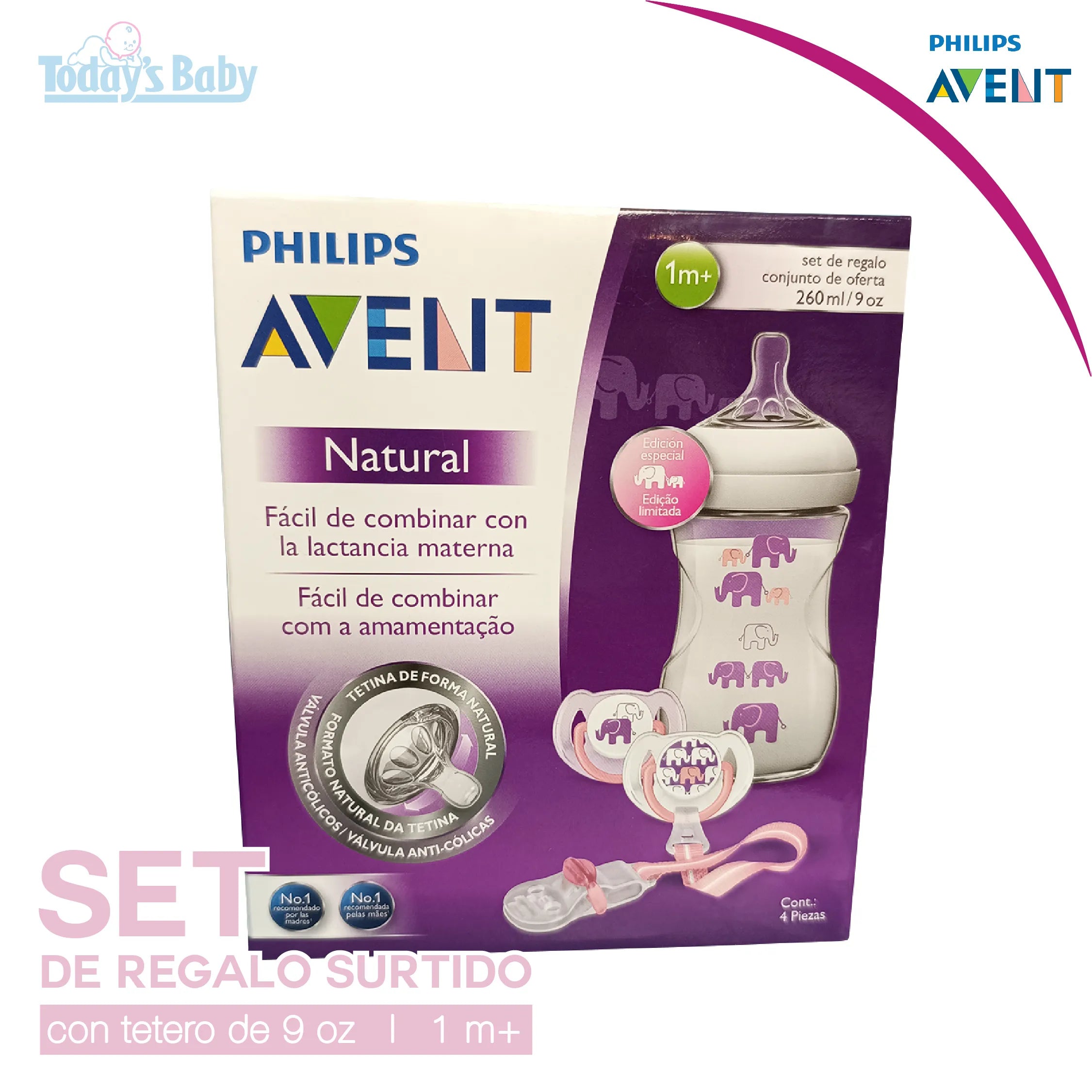 Set de Regalo Surtido de Tetero 9 oz +1m Avent
