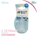 2 Tetina Natural Flujo Medio 3M+ Avent