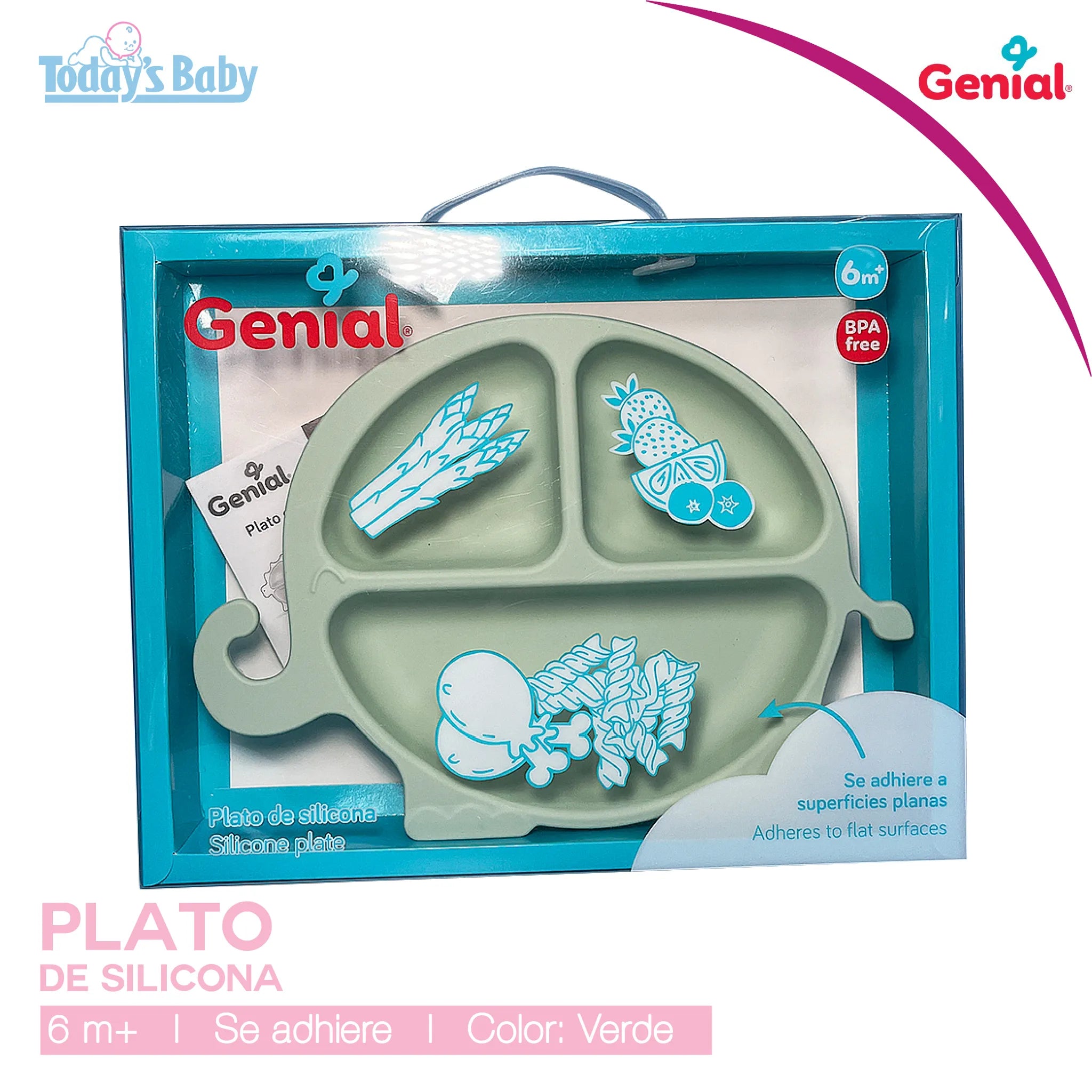 Plato de silicona Elefante Genial