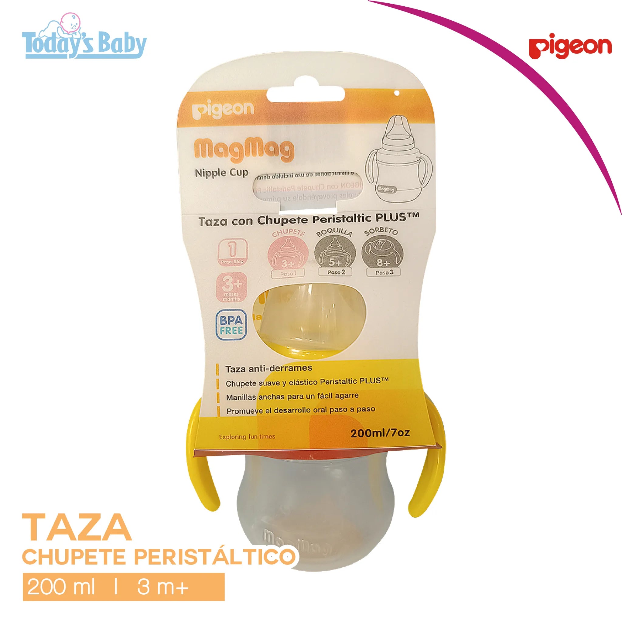 Taza con chupete peristáltico Magmag Pigeon