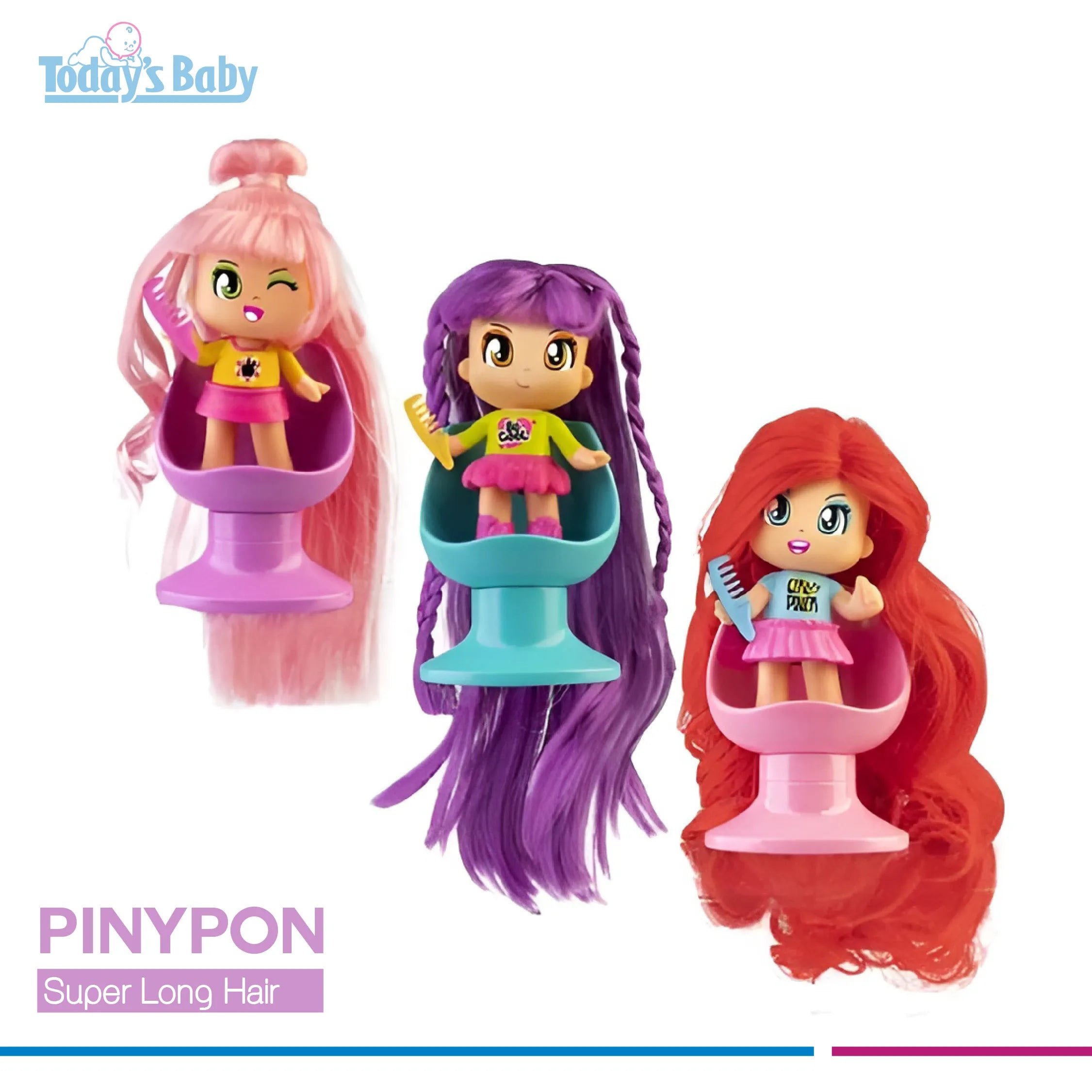 pinypon super long hair para bebé