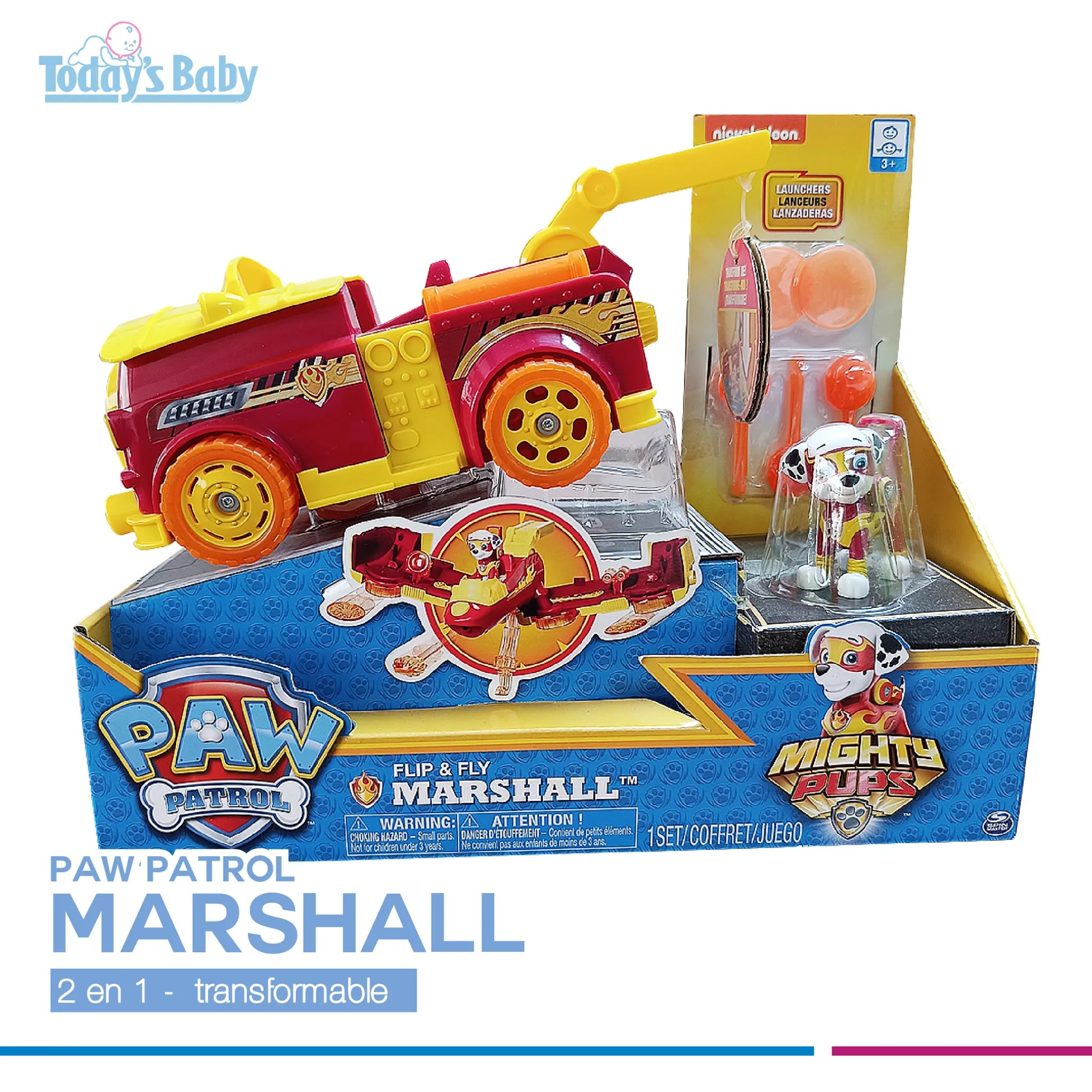 Vehículo transformable 2 en 1 Paw Patrol Marshall
