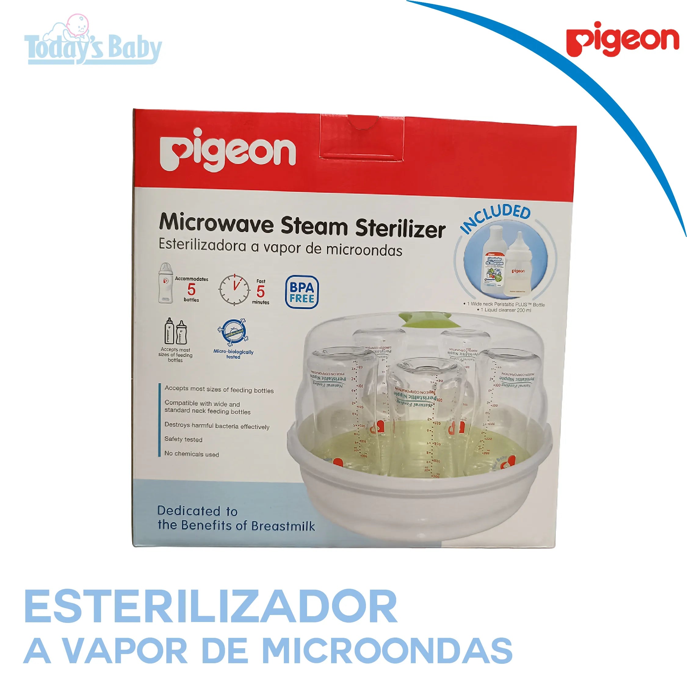 Esterilizador a vapor de microondas Pigeon