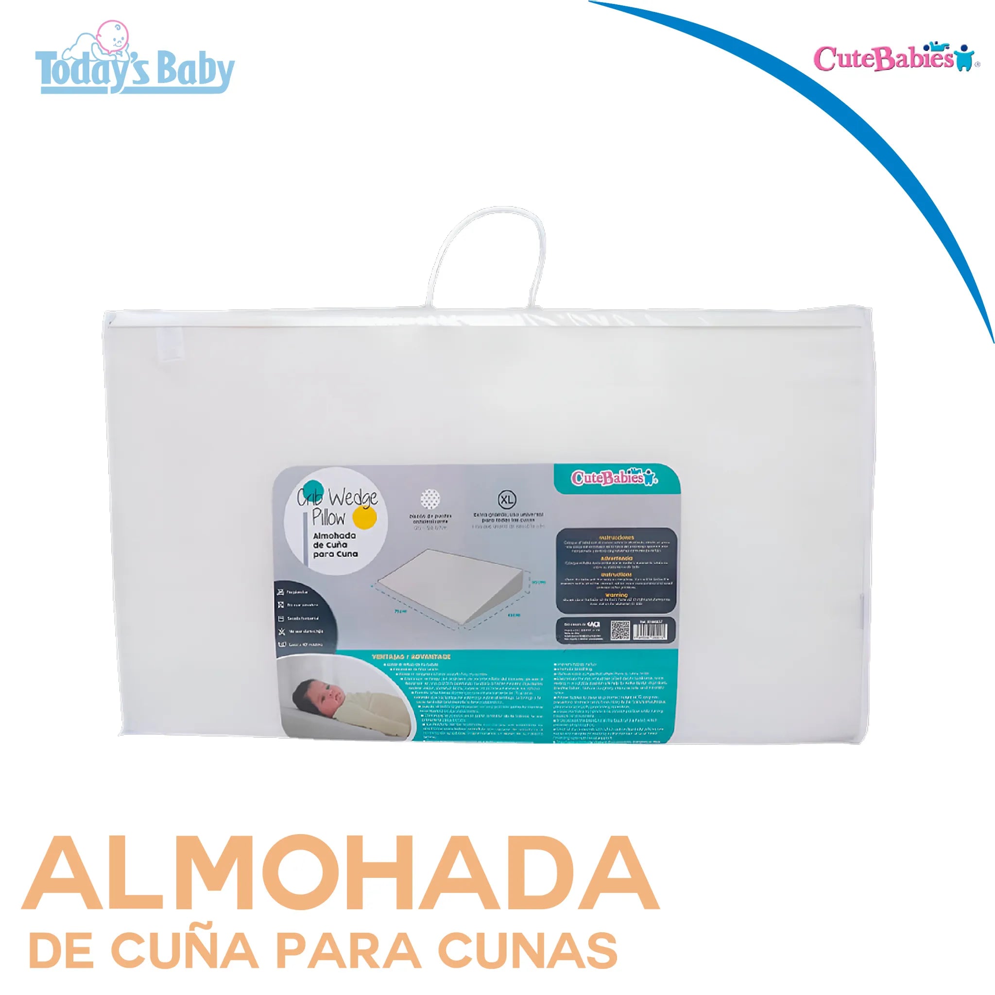 almohada antireflujo de cuña para cuna cute babies para bebé