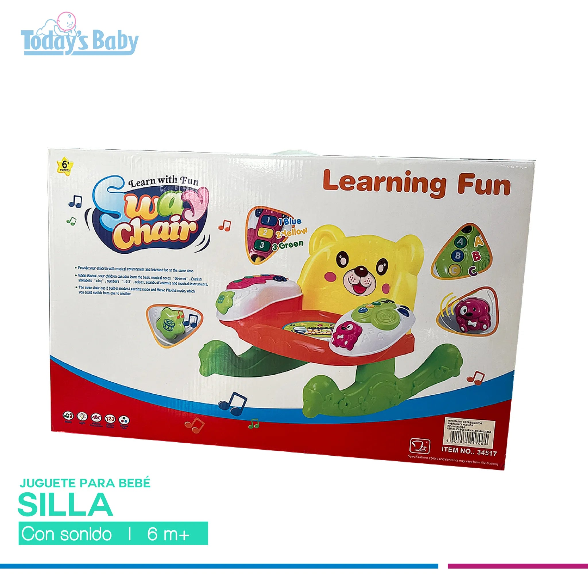 Silla para bebés con sonido Learning Fun