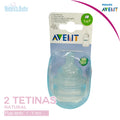 2 Tetina Natural Flujo Lento 1M+ Avent