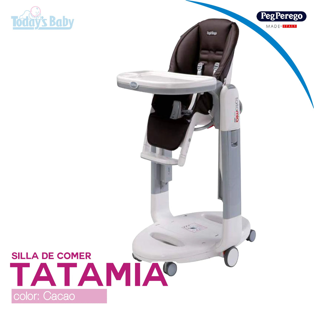 silla de comer mecedora tatamia cacao peg perego para bebé
