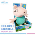 peppa pig peluche musical papá cerdito para bebé