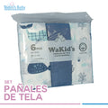Set pañales de tela niño (6 pzas) Wakid´s