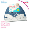 set de gorro y manoplas 0-3m genial para bebé
