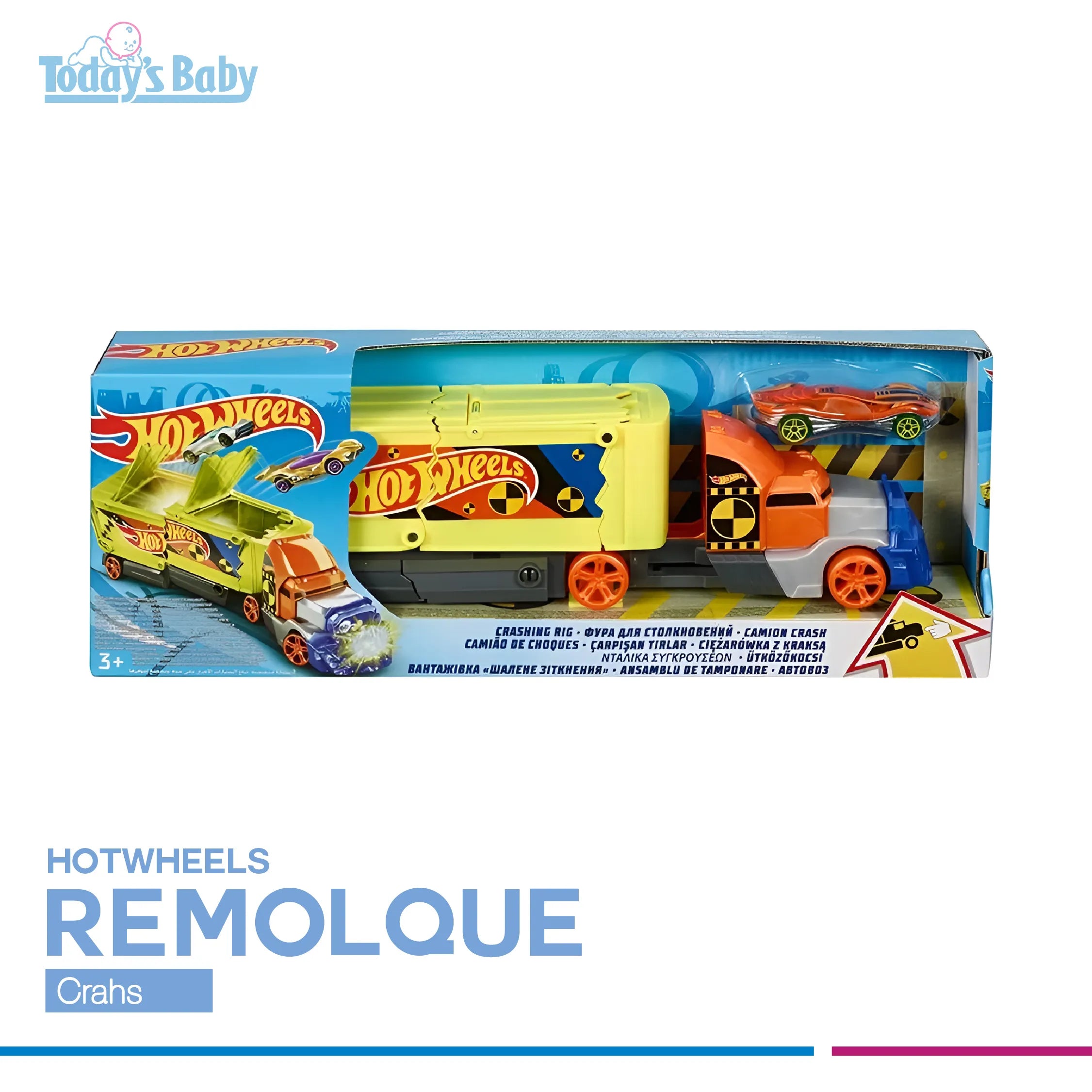 Remolque Hot Wheels de Choque y Acrobacia Crash