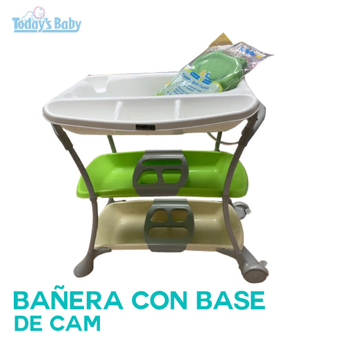 bañeras con base de cam verde para bebé